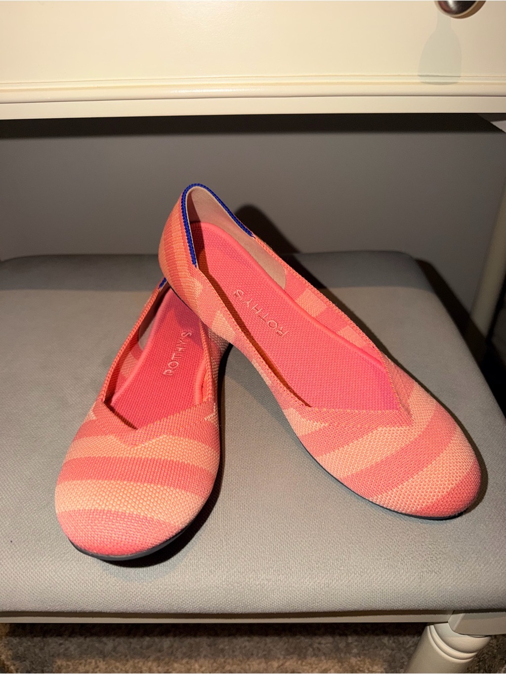 Rothy's Coral and Peach striped